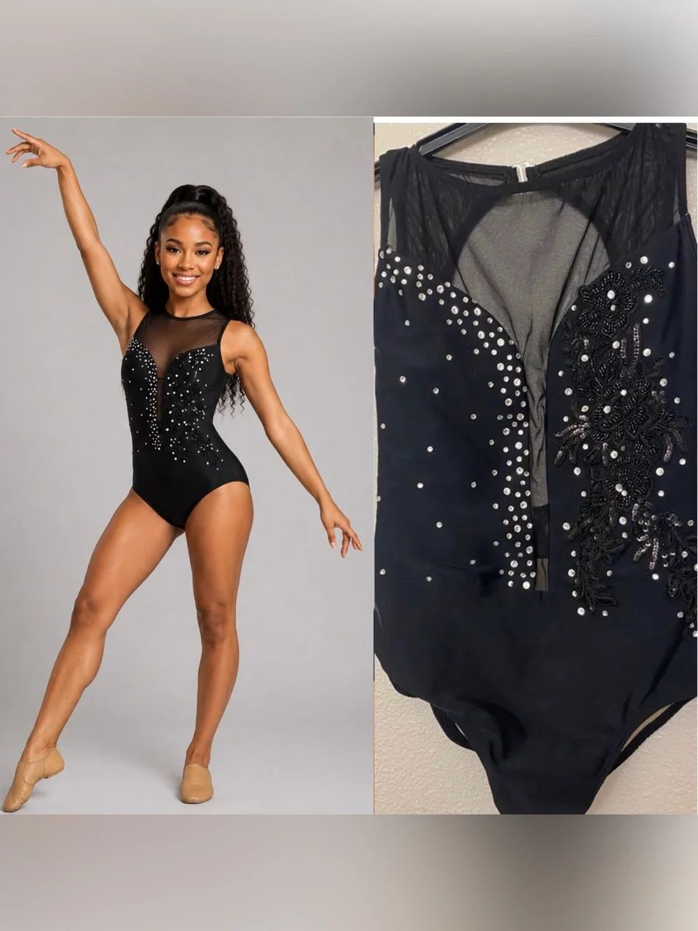 Ilo Gear Glam black custom dance costume contemporary acro open LA adul